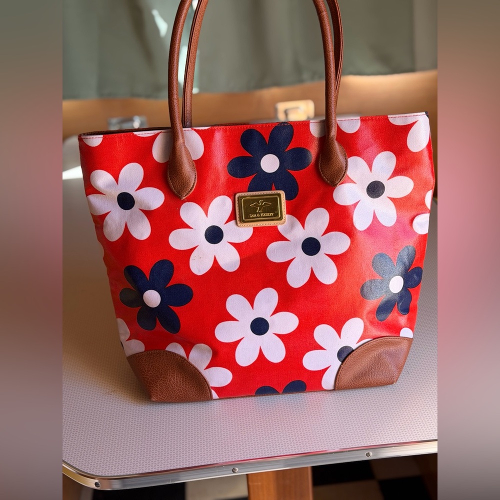 Sam & Hadley Women's Red Floral Tote Bag
